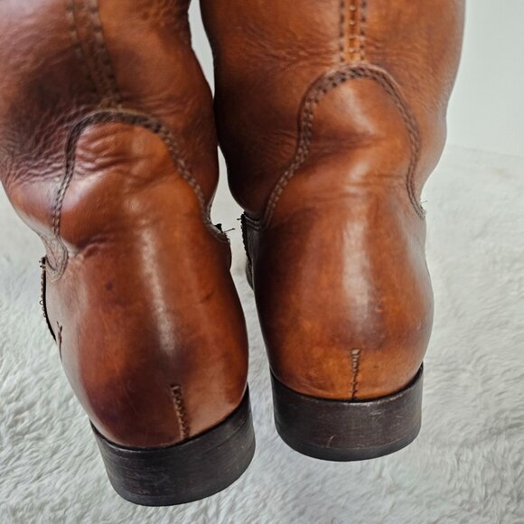 Frye & Co Brown High Equestrian Boots Leather Boho Western 9 - Picture 9 of 16